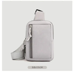 👫Un bolso de hombro unisex con múltiples compartimentos y un bolsillo trasero para mayor seguridad: protege tus objetos de valor.
