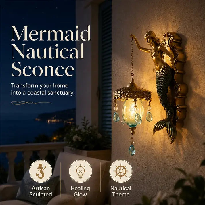 ⏰Aplique de pared vintage con forma de sirena