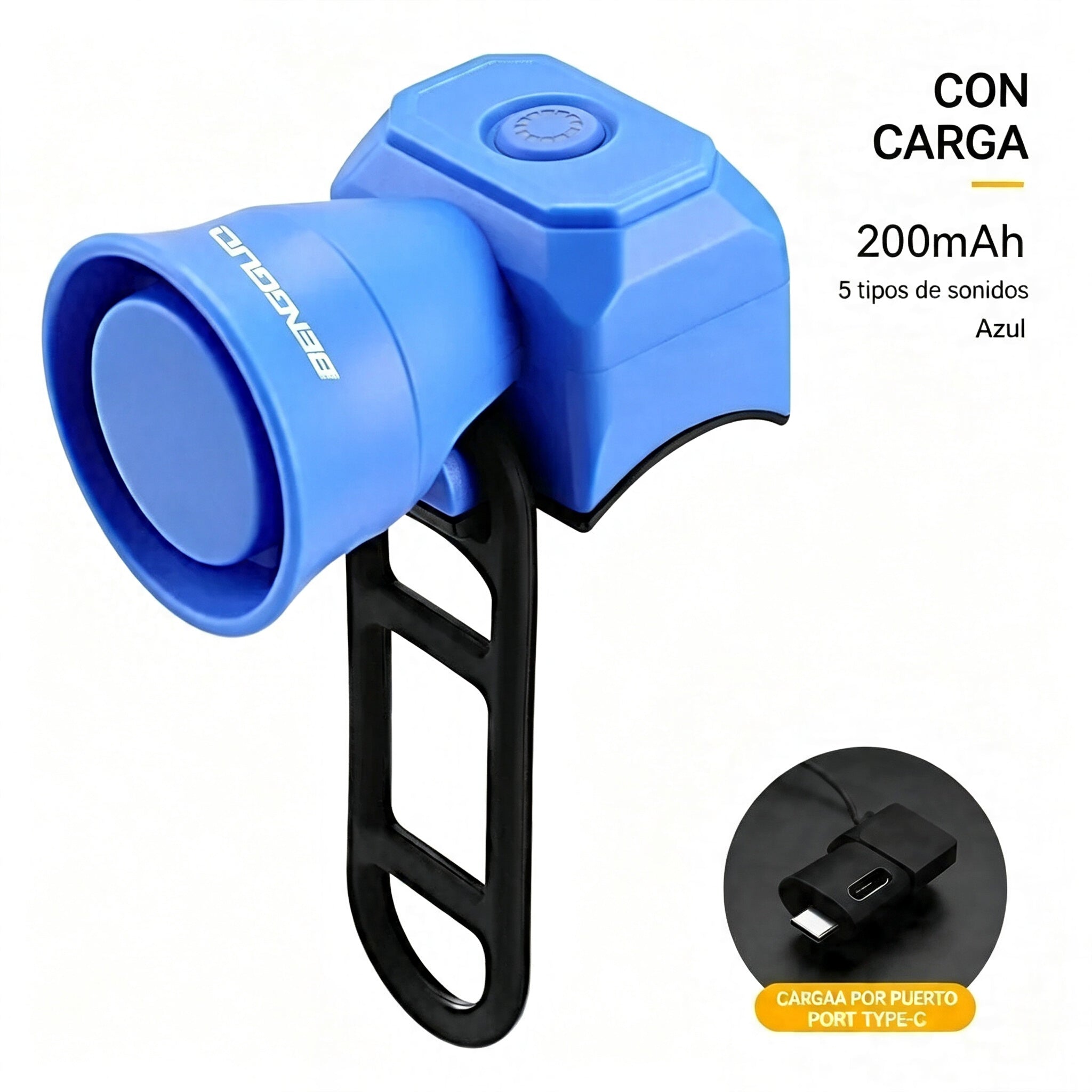 🔔2 unidades a 28 euros⚡ Claxon Eléctrico para Bicicleta 120 dB – Recargable por Tipo‑C, Impermeable IP4, Campana de Seguridad para MTB y Plegable 🚲💨