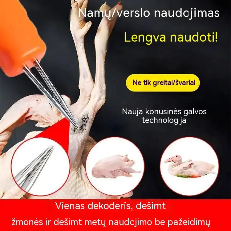 Greita elektrinė paukščių pešimo mašina