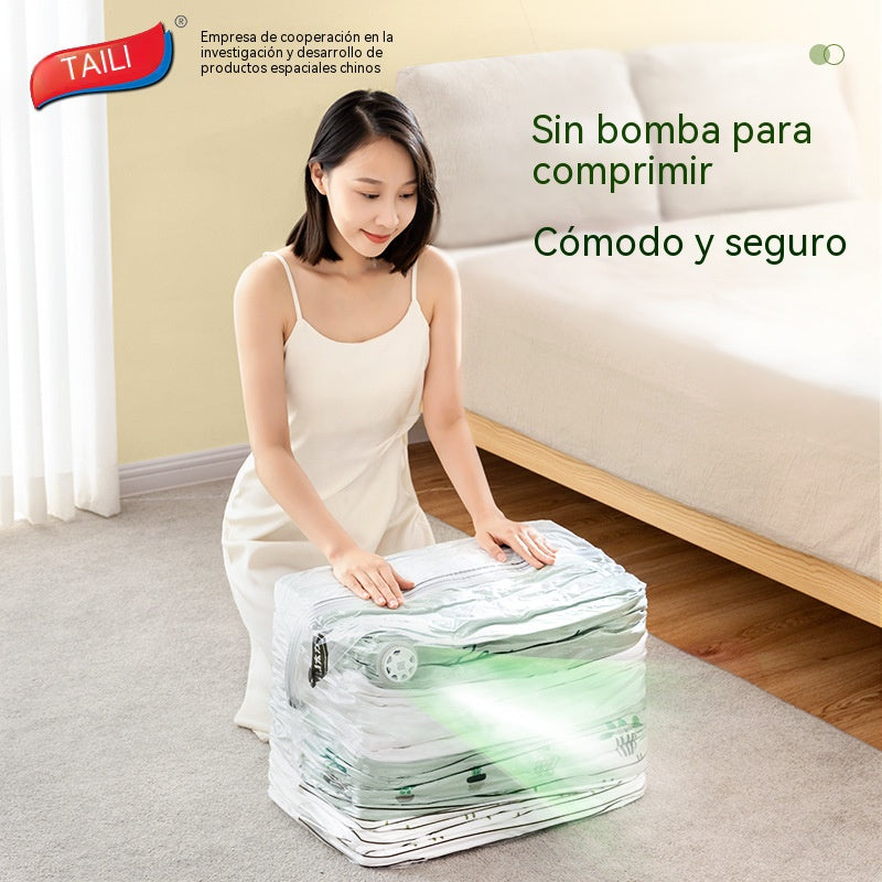 [5 piezas 28 euro] Bolsas de compresión al vacío para edredones, ropa, chaquetas de plumas y artículos esenciales de viaje.
