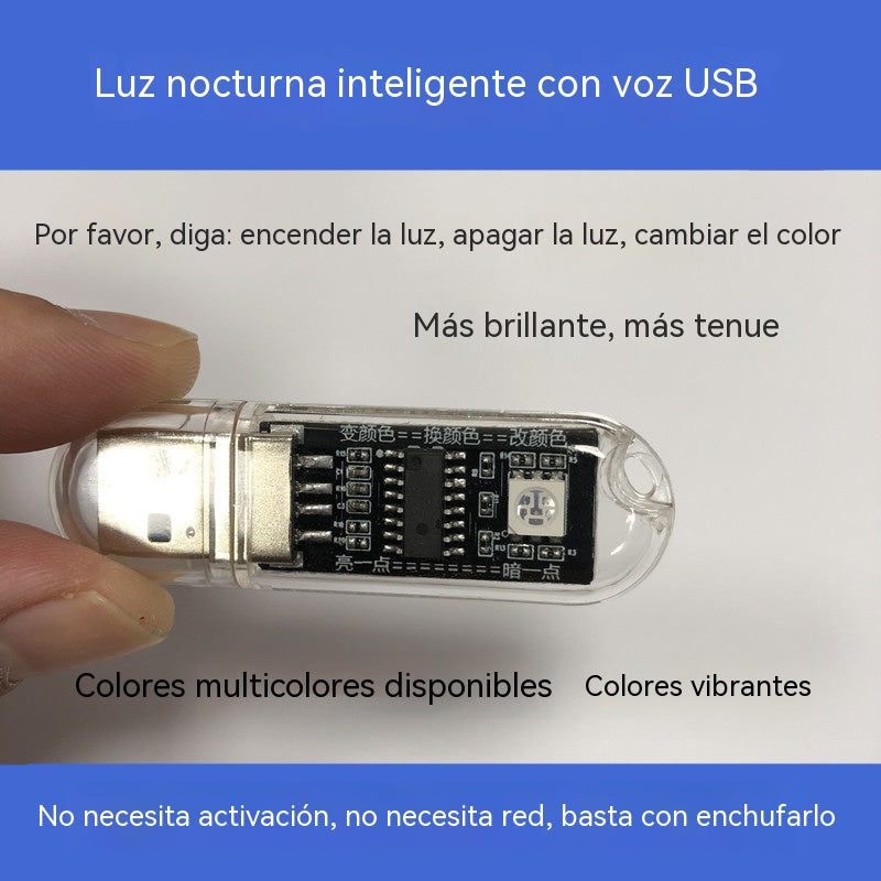 Luz USB controlada por voz con tecnología de IA