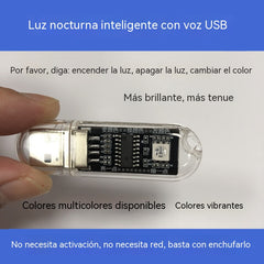 Luz USB controlada por voz con tecnología de IA