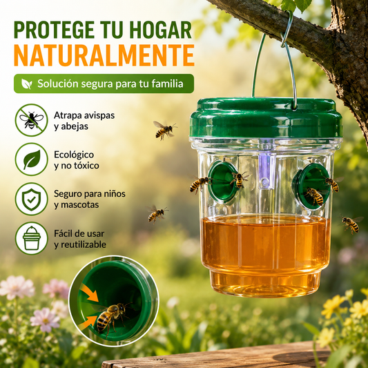 🐝☀️ Trampa solar para avispas para terraza y jardín 🔋🌿 – eficaz, recargable y resistente a la intemperie – sin productos químicos, para hasta 500 m² – ¡ahorra ahora!