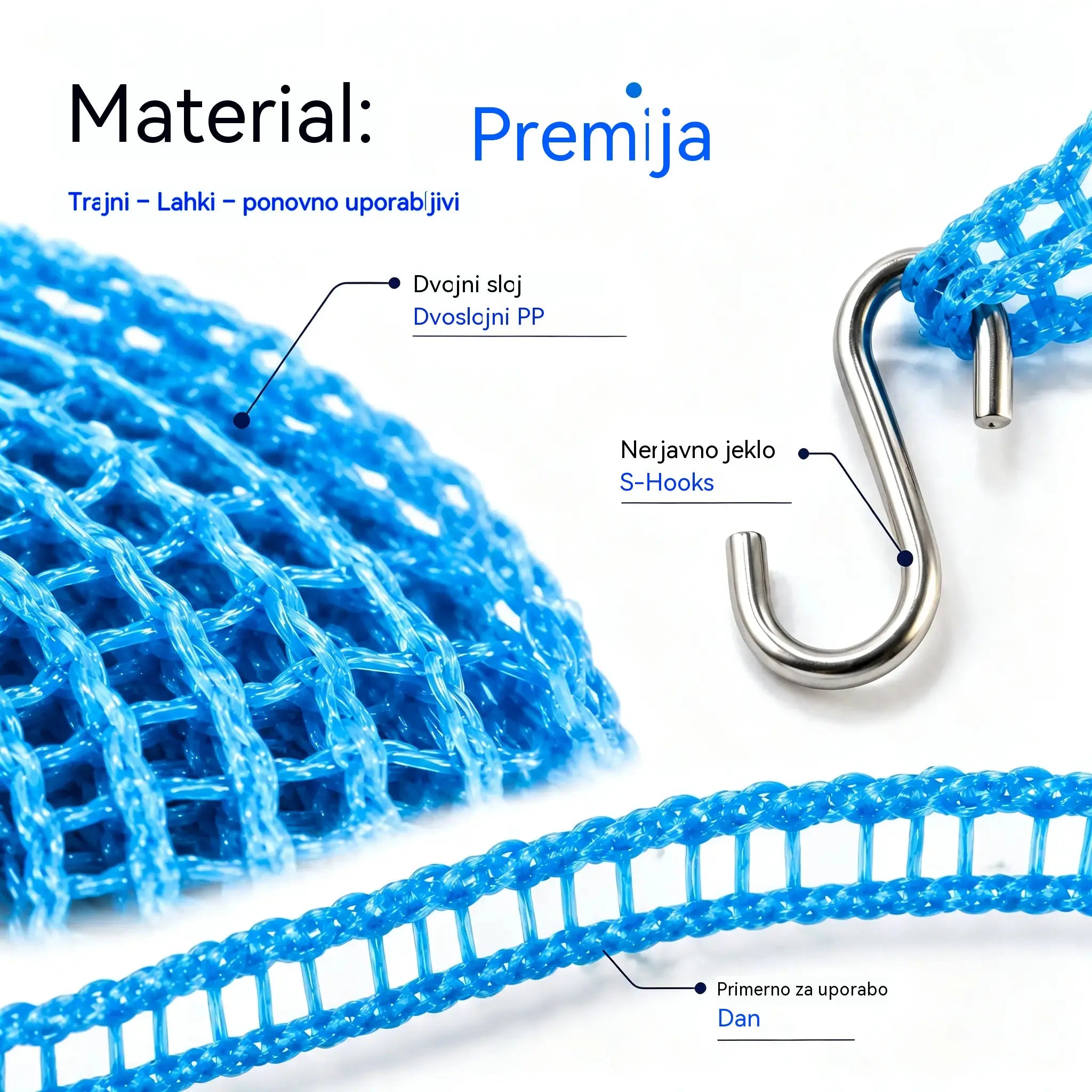 💥【3 kosi】🔗 Nedrseča in vetrovno odporna vrv za perilo 👕 Preprečuje kaos pri perilu v vetru 🌬️