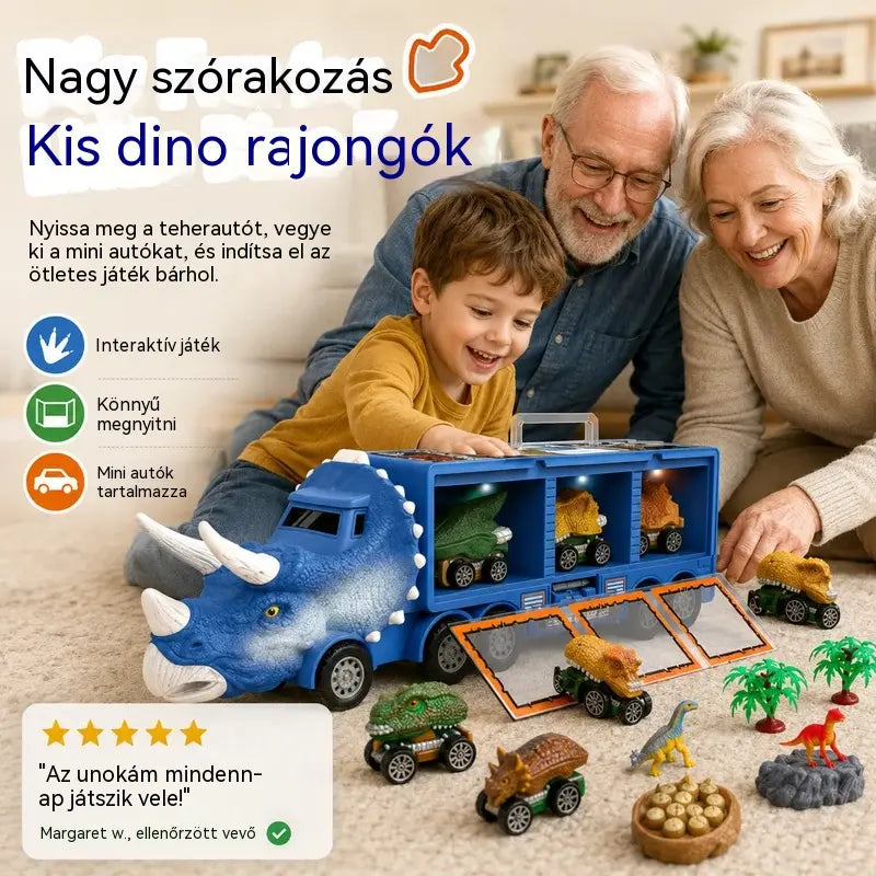 🦖🚛 A dinoszaurusz teherautó, ami tárol, indít és szórakoztat! 🎵✨