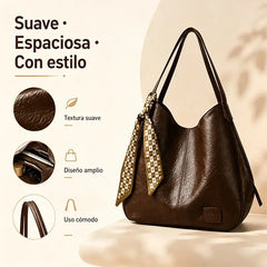 👜 Nuevo bolso de mano retro de gran capacidad 2026 – Piel suave, se puede llevar cruzado o al hombro ✨🛍️