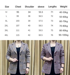 ✨🧥【M-4XL】Nueva chaqueta de traje con solapa de muesca para mujer de otoño e invierno