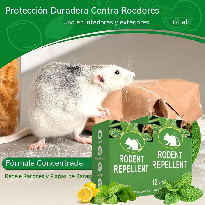 🌿✨ Bolas repelentes naturales para ratas – Repelente de ratas con aceite de menta y limón (12 bolas)