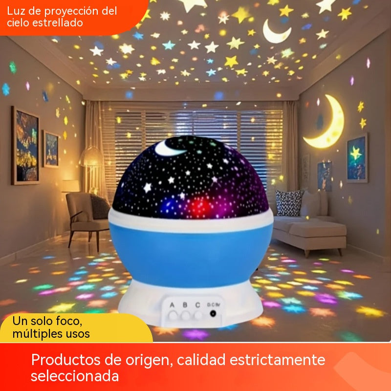 ✨Proyector de luz ambiental con cielo estrellado y siete colores.