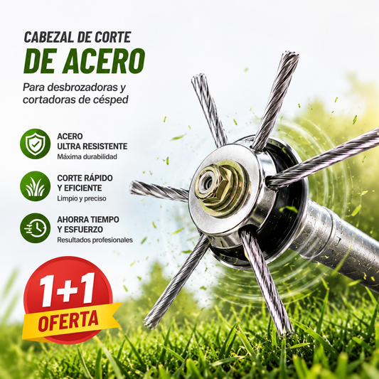 ⏰Compra 1 y llévate 1 gratis🔥 Cabezal de corte reemplazable para cortacésped/desbrozadora - cabezal de corte de acero para cortar césped 🌿✂️⚙️