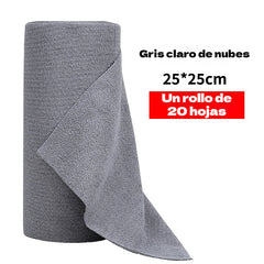 ✨（2 rollos 40 hojas-25 x 25 cm）🧼Rollos de toallas de limpieza reutilizables que se pueden arrancar uno a uno.