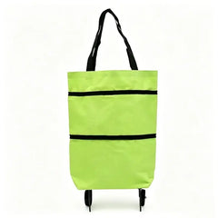 🛒 Carrito de Compras Plegable 2 en 1 – Bolsa con Ruedas y Asa Ajustable, Ligero y Portátil para Llevar al Hombro 🎒