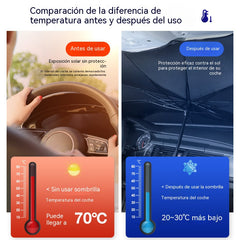 🚗🌞Parasol para coche/cortina parasol para el parabrisas delantero, protección solar y aislamiento térmico.