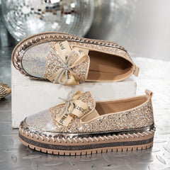 🔥【Ofertas especiales de otoño】【36-43】Zapatos casuales de diamantes de imitación de moda para otoño e invierno 2025