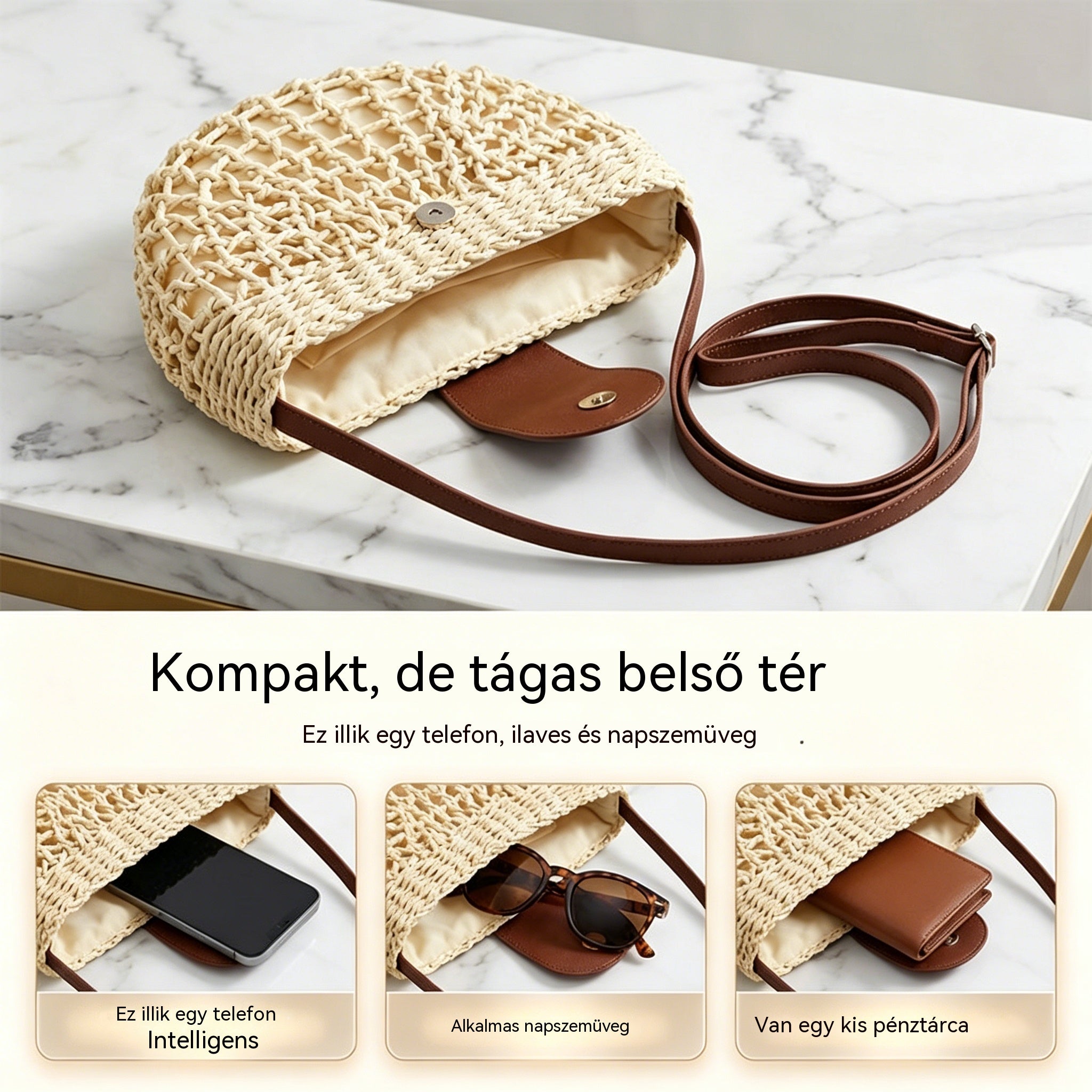 👜 KORLÁTOZOTT IDEJŰ AJÁNLAT 50% KEDVEZMÉNY! ✨ Kézzel készített, bohém stílusú, szőtt keresztpántos táska állítható pánttal és nagyon könnyű kialakítással ✨