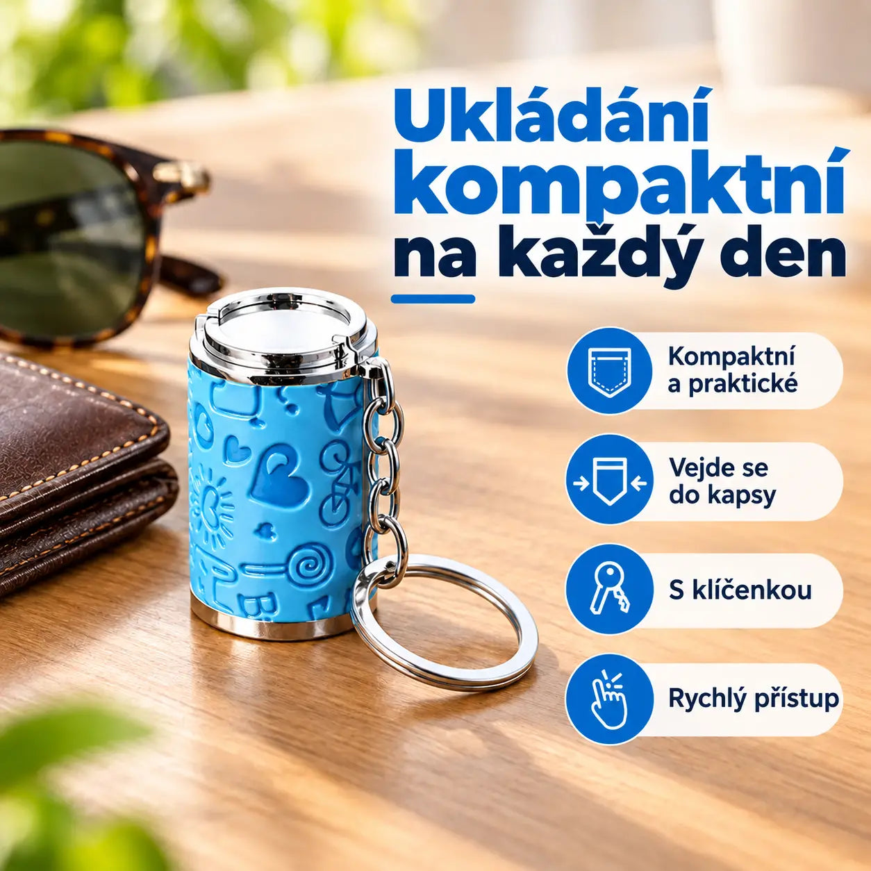 📢📢 Kupte jeden a druhý dostanete zdarma, sleva 50 %! ⏰ Přenosná klíčenka na mince