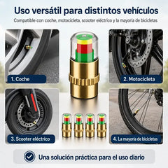 🔥2 juegos🔥🚗 Tapones Indicadores de Presión para Neumáticos | Monitor Externo de Presión de Aire con Aviso Visual