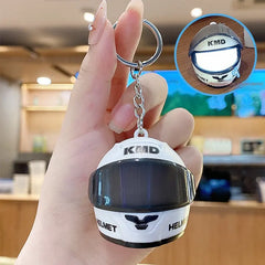 🏍️✨【Compra uno y llévate otro gratis】Llavero mini casco de motocicleta con luz LED