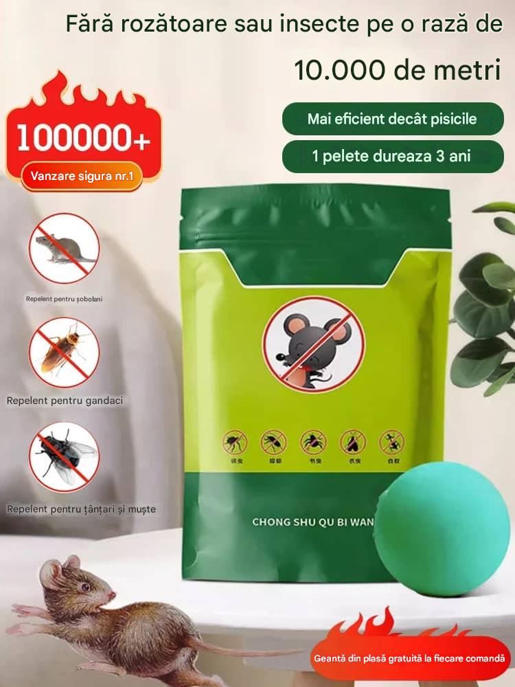 【5 bolsas - 50 cápsulas】 Potentes pastillas anti-ratas y anti-insectos con flores de cristal de hielo.