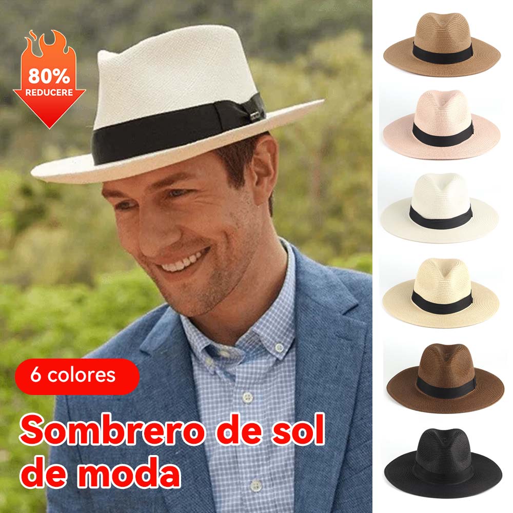 😎🌿 【56-58cm】【45%OFF】Sombrero de palma tejido a mano de Ecuador.