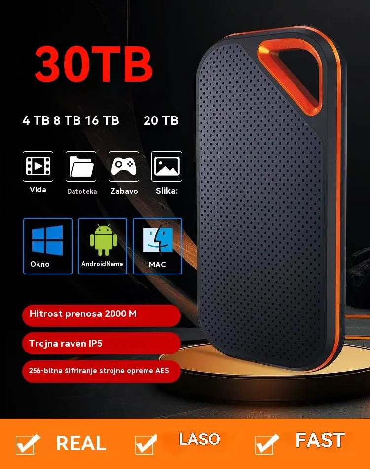 🔥【Poslední den s 50% slevou】🔥【64TB】Vysokorychlostní mobilní SSD disk