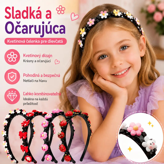 👑【5 kusov】Paličky, sponky a zapletené stuhy pre dievčatá