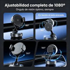 ✨💪Soporte magnético ajustable para coche con base de succión al vacío, soporte magnético universal estable para teléfono, accesorio para el interior del coche
