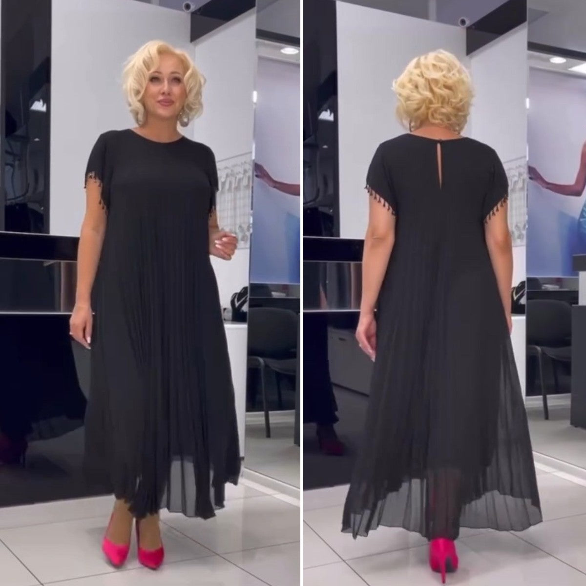 【S-5XL】❤️Verano 2025 nuevo vestido elegante, material de gasa, cómodo y transpirable