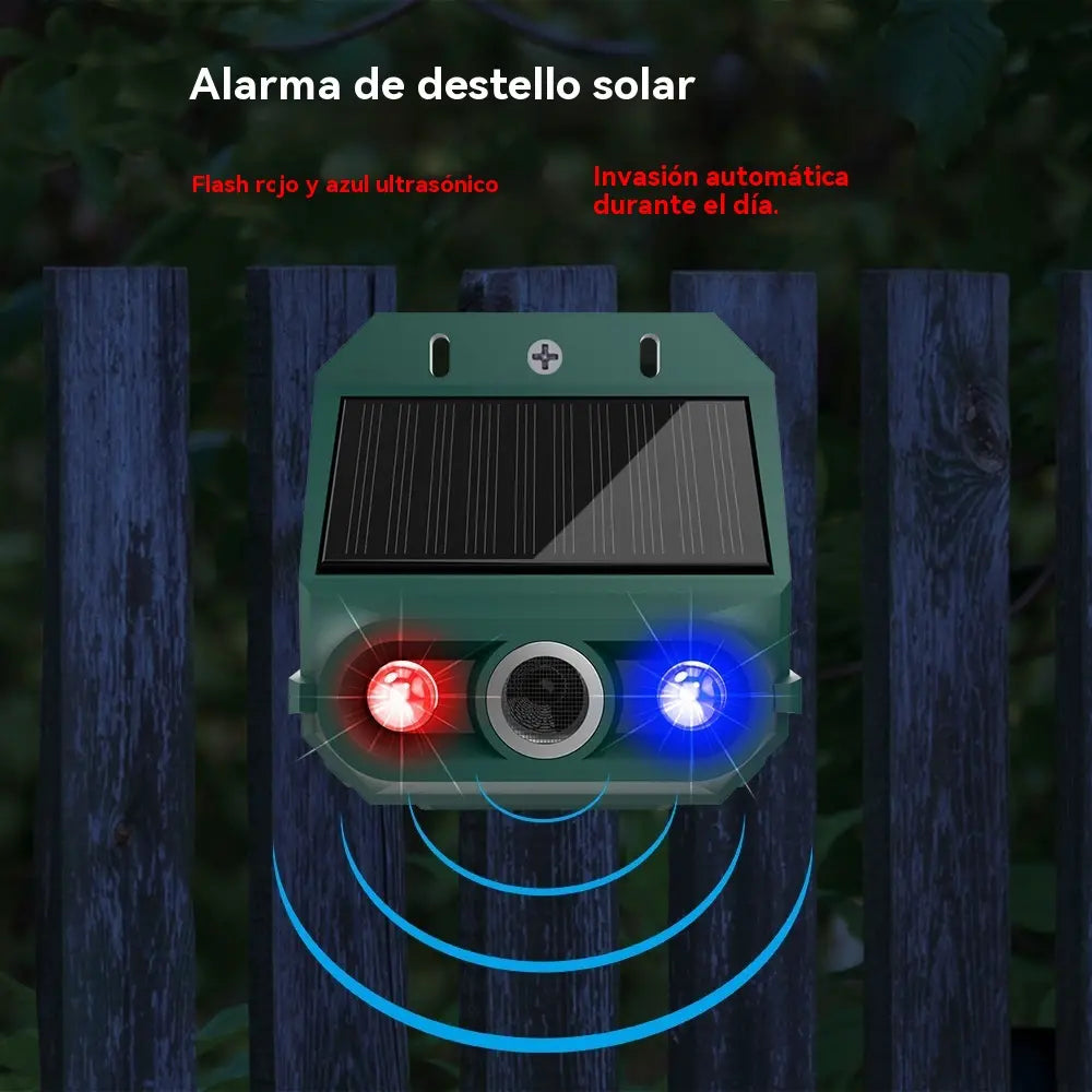 🔥Repelente solar ultrasónico para animales para exteriores: puede ahuyentar pájaros y animales.