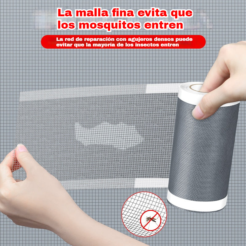【12cm*10m】Reparación de agujeros en mosquiteras con cinta adhesiva, reparación de malla de acero inoxidable.