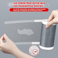 【12cm*10m】Reparación de agujeros en mosquiteras con cinta adhesiva, reparación de malla de acero inoxidable.