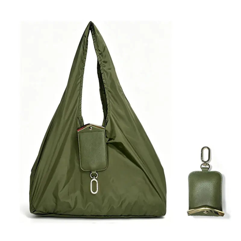 🔥Último día de oferta especial, ¡disfruta de un 49% de descuento! 👜✨Bolsa de compras plegable con llavero, bolsa de tela ecológica y reutilizable.