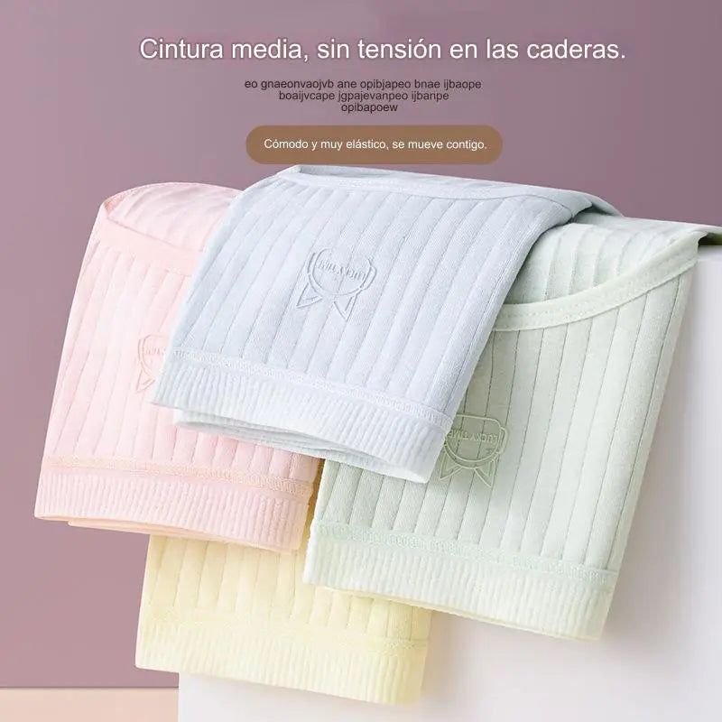 🔥7 piezas【Tallas M-2XL】Nuevas braguitas premium de algodón de talle alto, impermeables y antibacterianas (colección 2026)-【Para pesos de 35 a 100 kg】