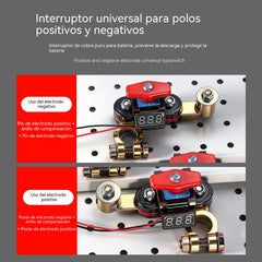 👍👍Interruptor de desconexión de batería giratorio universal de 360° para automóviles. Nuevo interruptor de desconexión de batería de latón de alta potencia con protección contra fugas.
