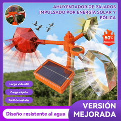 【Con base/Voz/volumen ajustable】👍Ahuyentador solar de pájaros, libre de contaminación