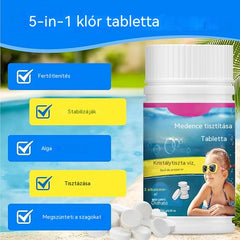 🔥【Vásárolj 1-t, kapsz 1-t ingyen】🏊‍♀️💧Medencetisztító tabletták a tiszta, átlátszó vízért.