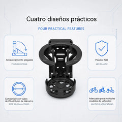 🔥Compre 1 y obtenga 1 gratis（2 piezas）Portabotellas plegable, apto para vehículos eléctricos, motocicletas y bicicletas.