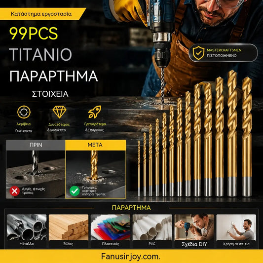 🏭⚒️ Broca con revestimiento de titanio, perforación duradera en madera, metal y plástico, ideal para proyectos de bricolaje profesionales ✨