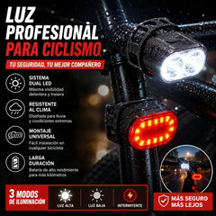 🚴 ¡50% de descuento! 💡 Kit de luces para bicicleta recargables por USB: luces LED de alto brillo, fácil instalación. Ideal para paseos nocturnos y desplazamientos urbanos. 🚦