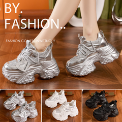 【35-40】Zapatillas deportivas de suela gruesa de moda, otoño 2025 - aumento de altura 10 cm