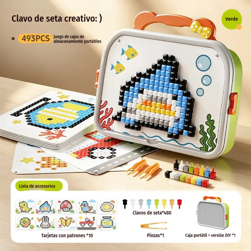 🍄【1 juego 34 €】🧩 Puzzle 3D Creativo con Forma de Seta – Construye, Decora y Sorpréndete ✨