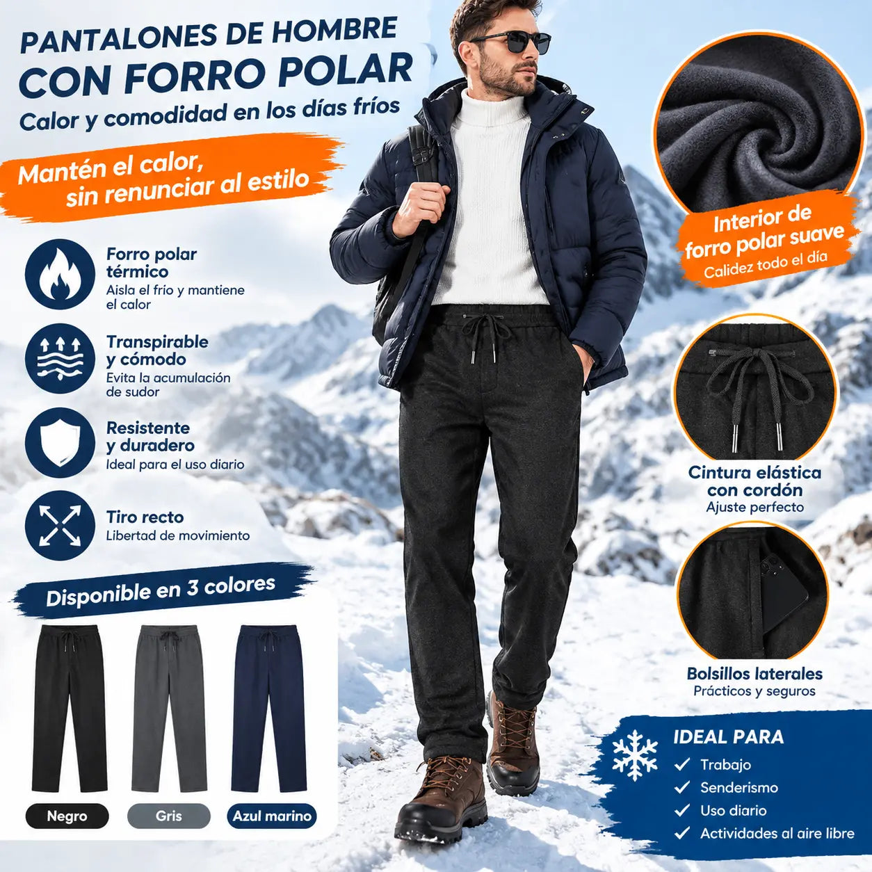 👖【L-5XL】Terciopelo de otoño e invierno más pantalones deportivos de terciopelo para hombre, pantalones casuales sueltos