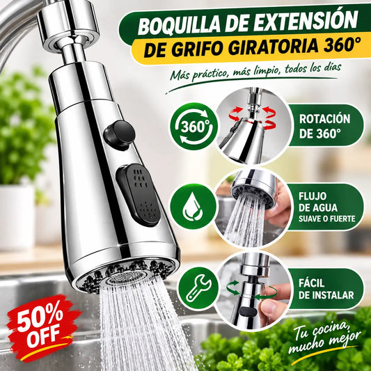 🔥【Compre 1 y obtenga 1 gratis】🚰Boquilla extensora de grifo giratoria de 360°