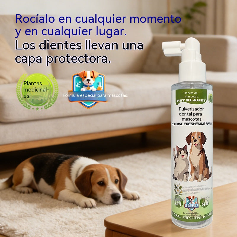 🐶【2 artículos por 27 euros】🐱El spray de higiene bucal para mascotas puede refrescar el aliento y eliminar el amarillamiento y el sarro de los dientes.