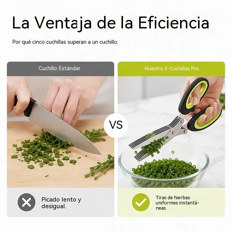 ✂️Tijeras multifuncionales de acero inoxidable para cebolletas con tapa de seguridad