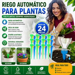 🌺【24 piezas】🌹🍂Sistema de riego por goteo automático, ideal para plantar flores, perfecto para jardines y plantas en macetas.