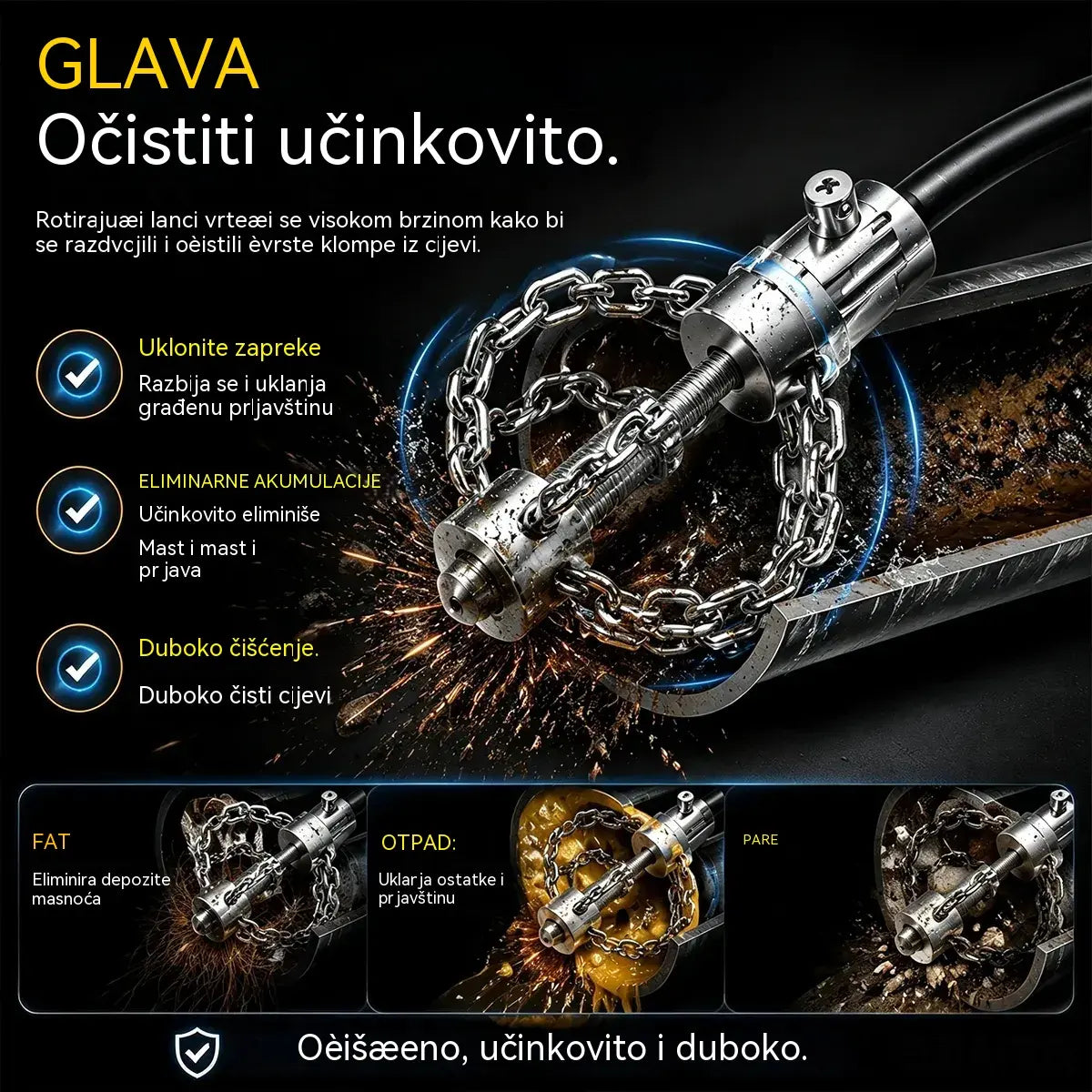 Alati za odčepljivanje odvoda i WC školjki