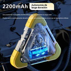 🚨☀️ Triángulo de Emergencia Solar 3 en 1 con Luces LED – Máxima Visibilidad y Seguridad en la Carretera ⚠️