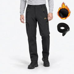 【M-6XL】Pantalones softshell para hombre para actividades al aire libre: aislantes, de secado rápido, elásticos, resistentes al viento y al agua, transpirables.
